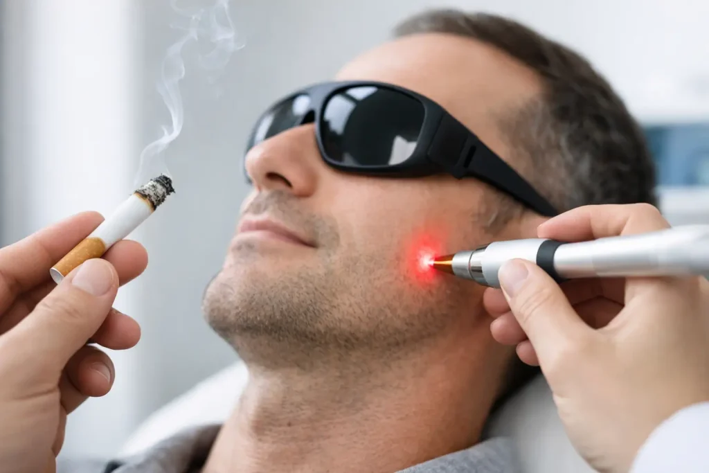 Cum funcționează metoda laser antifumat