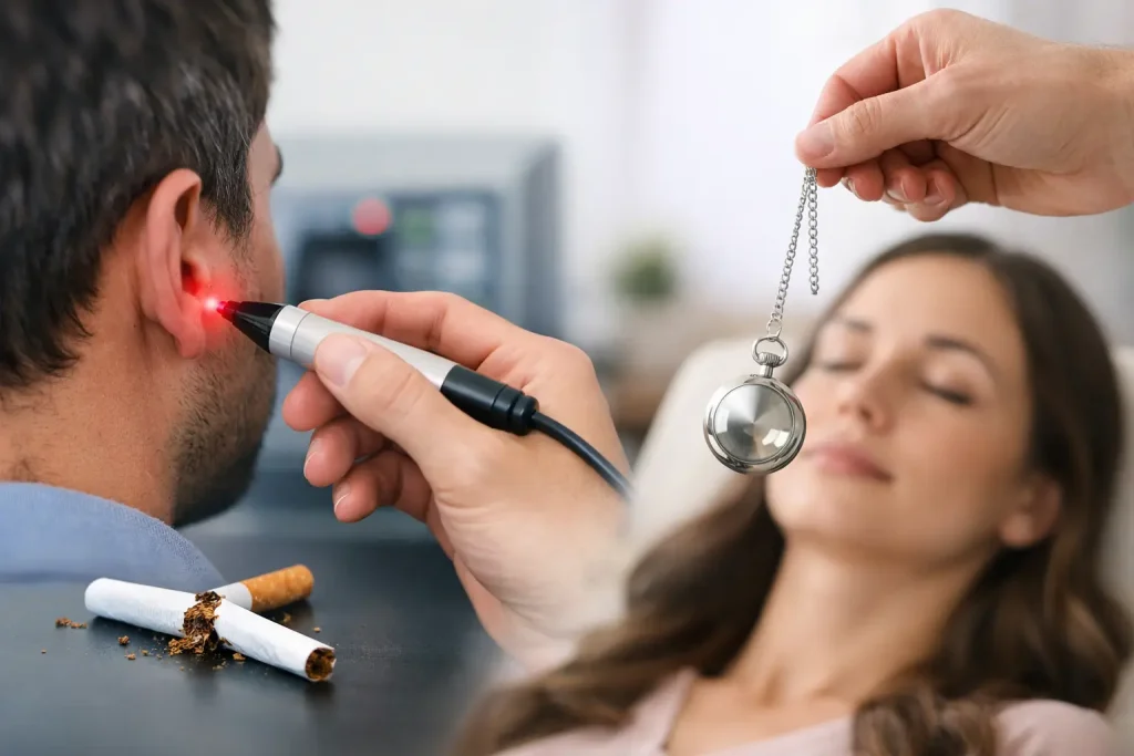 Laser antifumat versus hipnoză