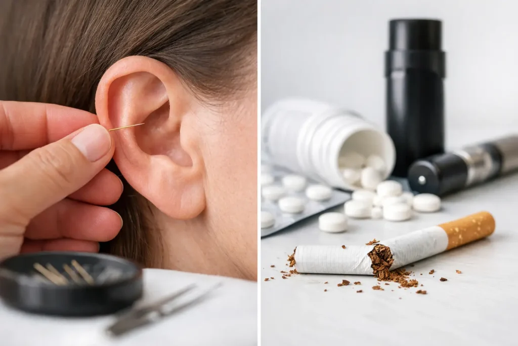 Auriculoterapie versus medicamente antifumat